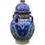 Vase de table en céramique d’intérieur/d’extérieur bleu 15 po