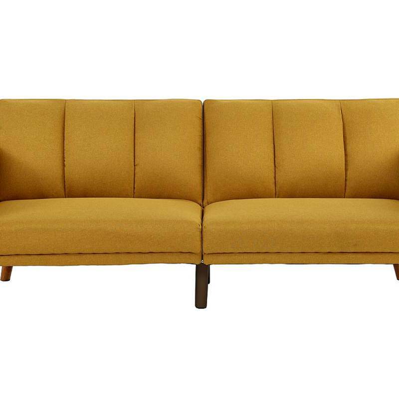Canapé réglable Babrow, Mélange de polyester moutarde