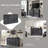 Niyah 58"  Buffet Cabinet with Storage, Sideboard Buffets Cabinet with 4  Doors and 2 Drawers-797147070