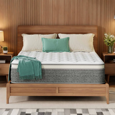 14" Firm Cooling Memory Foam Hybrid Mattresses In A Box, CertiPUR-US, OEKO-TEX Certified by Alwyn Home