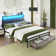 Aydin LED Bed Frame with Drawers and Charging Station