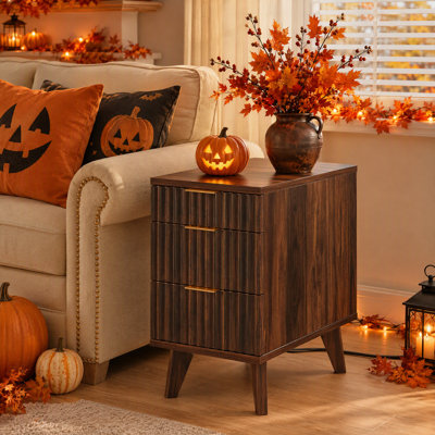 End Table with Drawers and Charging Station