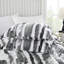 Luxury Duvet Cover Microfiber Grey Striped King, Double, Super King, Single-108739308