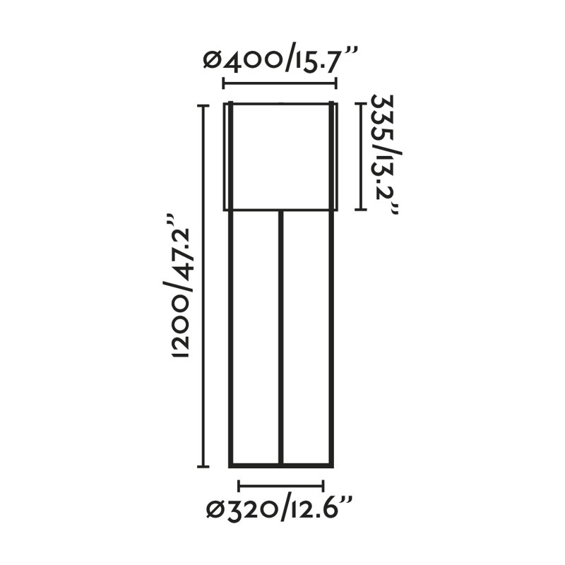Drum Floor Lamp, Beige
