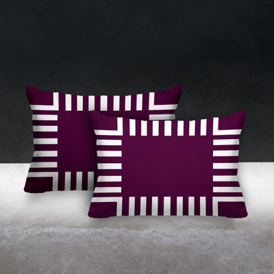 Geometric Outdoor Reversible Throw Pillow