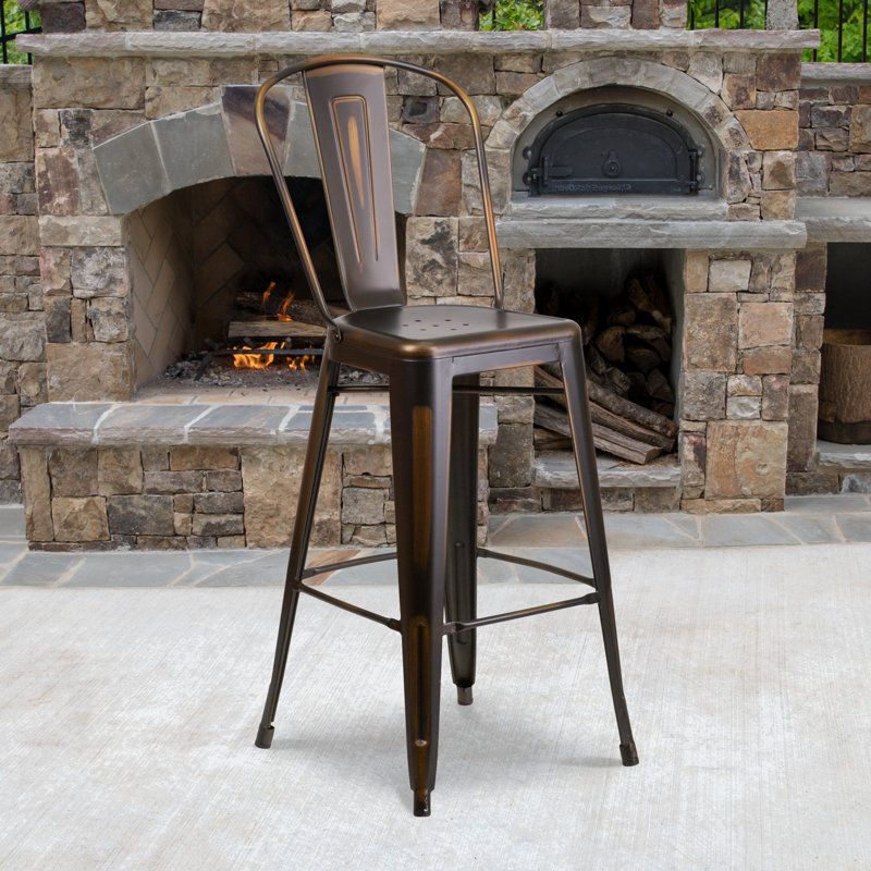 Tabouret de bar Iddings, Cuivre vieilli, 1, Tabouret de bar (siège d'une hauteur de 30 po)