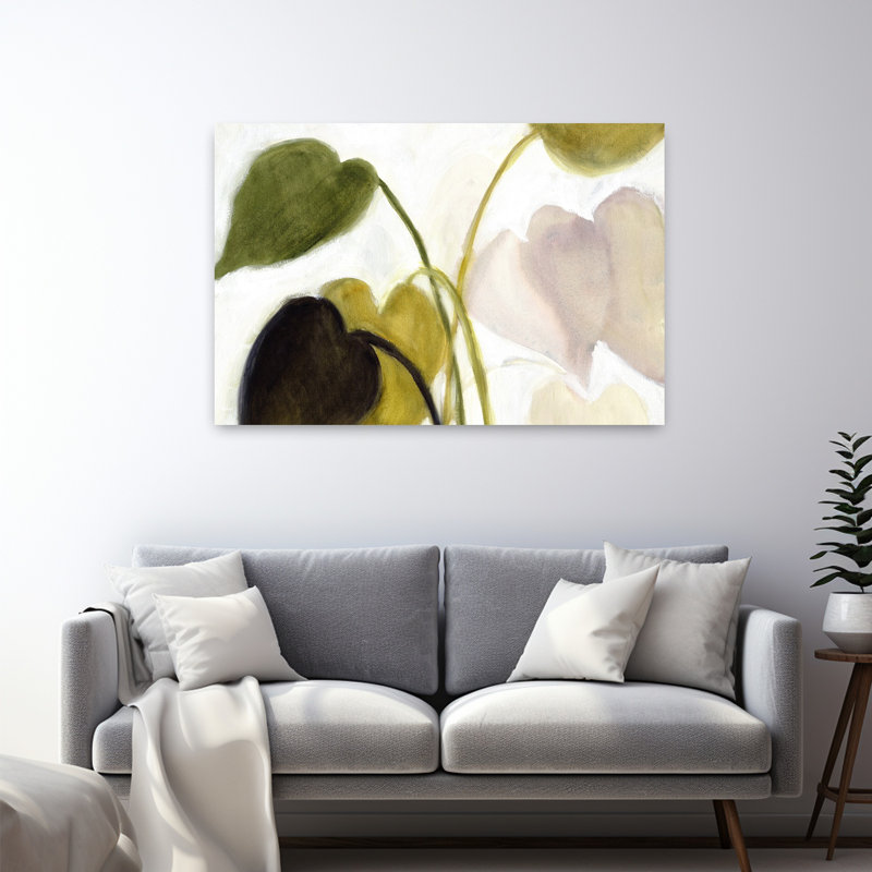 Art contemporain, paysage abstrait abstrait pacifique, H 32 po x l 48 po