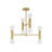 8 - Light Modern Mid-Century Tiered Sputnik Linear Semi Flush Mount