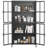Premium Black Metal Storage Cabinet With Tempered Glass Doors, Adjustable Shelves, Anti-Tipping Device, Magnetic Silent Closure, And Adjustable Feet For Home And Office Use