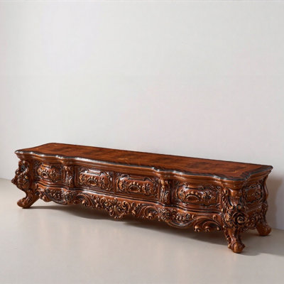 Creative Brown Carved TV Cabinet