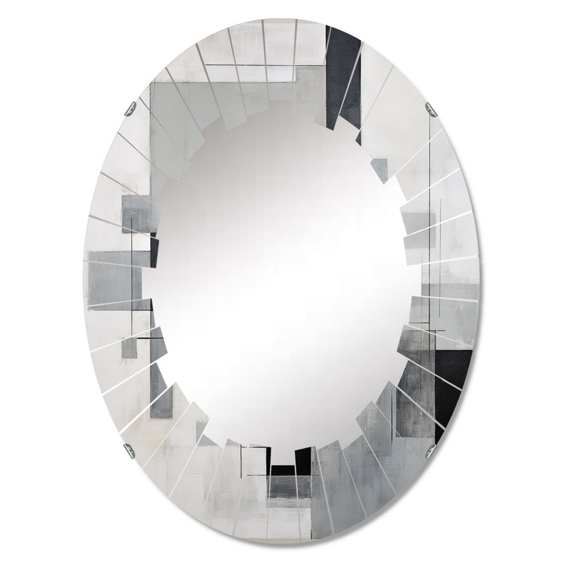 Tinmouth - Miroir mural moderne ovale, 30 po x 20 po