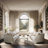 London Place 105" Wide 3-Seater Sofa - Champagne