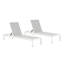 Ensemble de 2 chaises longues d'extérieur