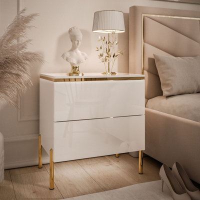 50cm W Manufactured Wood Bedside Table