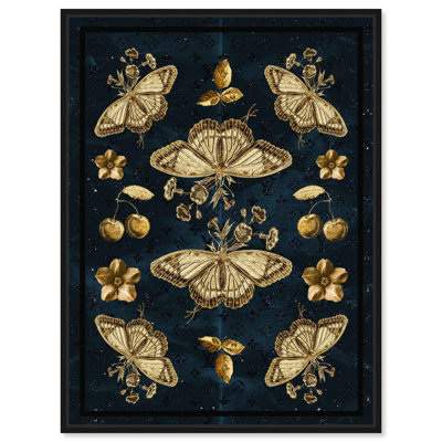 «Gold Lux Scarf Elegant Butterfly», art mural par Art Remedy