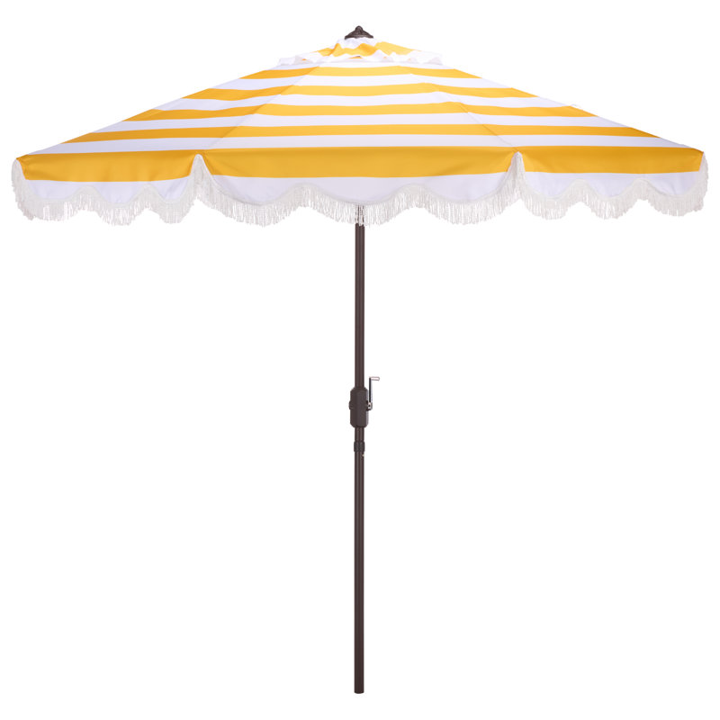 256.01cm Market Parasol, Yellow Stripe