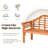 Daphie Solid Wood Eucalyptus Outdoor Bench