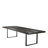 Borghese Oak Solid Wood Top Metal Base Dining Table-38230531-38230532