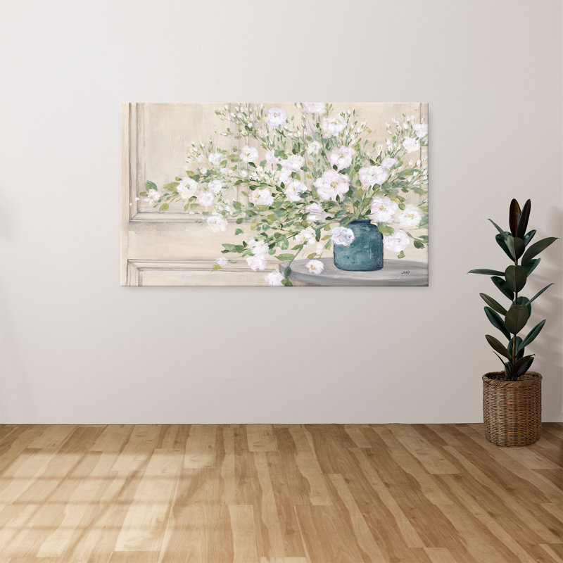 "White Bouquet" par Julia Purinton, reproduction sur toile, H 24 po x l 40 po