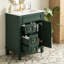 Armoire de meuble-lavabo contemporaine 24 po avec lavabo en céramique intégré, unité de rangement autoportante avec 2 tiroirs et tablette réglable personnalisable-577742093
