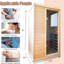 Sauna d'intérieur KISRAIS amélioré à infrarouge lointain avec lumière de lecture, RLT et NIR, haut-parleurs Bluetooth, fabriqué à partir de pruche du Canada, porte latérale droite-107560282-92914340
