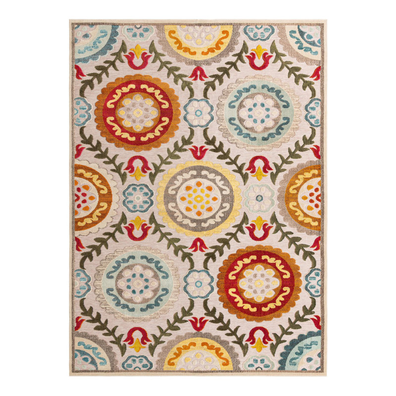 Tapis Bungalow Rose Oualida Caimin, Rectangle 9 pi x 12 pi