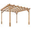 Outsunny 3 x 3 m Wooden Pergola Kit for Climbing Vines, Flowers, Dark Brown