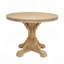 Table de salle à manger ronde 42 po x 32 po, table de cuisine en bois avec base balustre sculptée, style campagnard / rustique / français