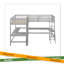 Lit mezzanine simple en bois en forme de L avec échelle et 2 bureaux intégrés en forme de L-1515684952