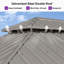PURPLE LEAF Deck Gazebo Champagne Hardtop Metal Frame Double Roof with Curtains and Netting with Light-117460145