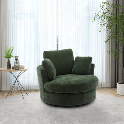 Fauteuil demi-tonneau pivotant de 42 po Dahlonega