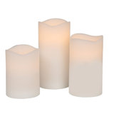 Wavy Top LED Unscented Wavy Top Wax LED Candle