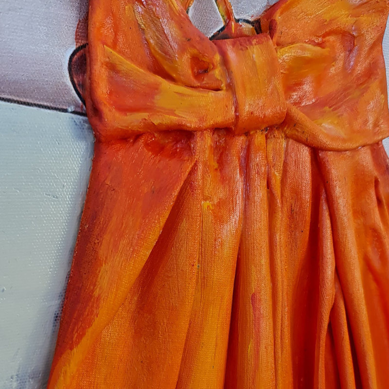 Elena - Wrapped Canvas Painting, 40cm H x 40cm W x 3cm D