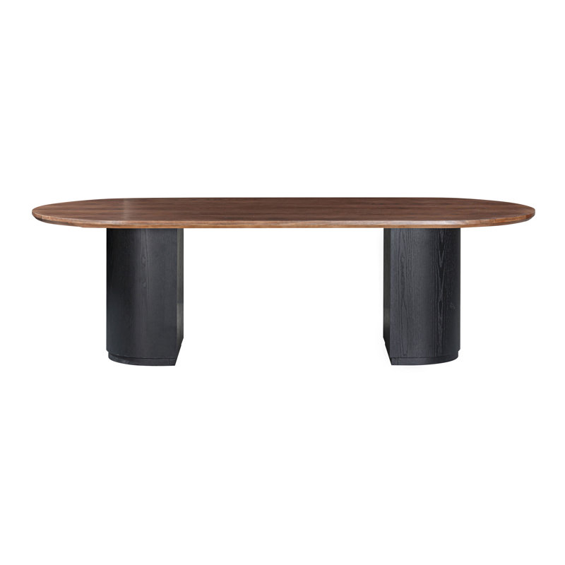 Loya Wood Dining Table, Dark Brown/Black