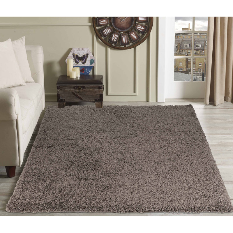 Esterly Shaggy Taupe Rug, Rectangle 120 x 170cm