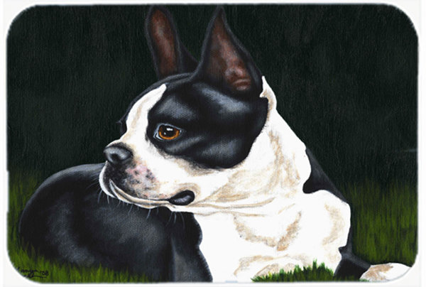 Planche à découper en verre de beauté boston terrier caroline