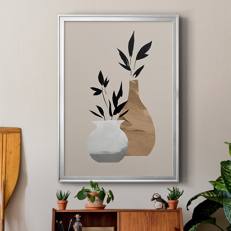 Simple Bud Vases I, reproduction encadrée de qualité supérieure - prête à être accrochée, H 30,5 po x l 22,5 po x P 1 po
