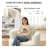 41"W Upholstered Lounge Swivel Chair with Pillow-Beige-2124214773