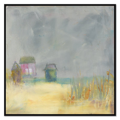 «Beachside» par Jill Krasner - Peinture sur toile à cadre unique