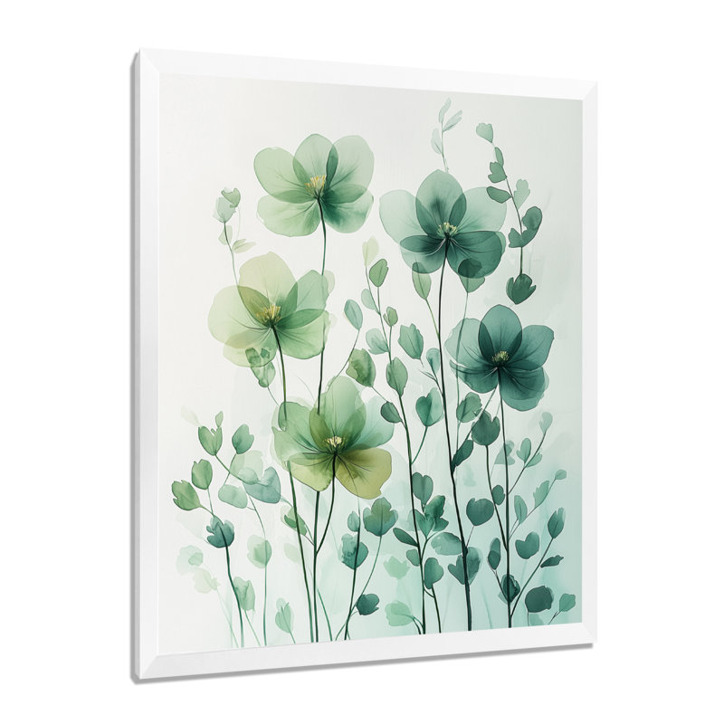 Nadel - impressions sur toile florales, H 44 po x l 34 po, Reproduction encadrée sans passe-partout, Blanc