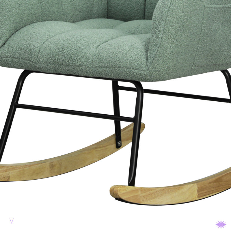 Chaise berçante moderne pour chambre de bébé, salon, chambre à coucher, Vert clair