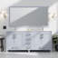 Meuble-lavabo double gris foncé de 72 po X P 22 po D et 28 po Miroir