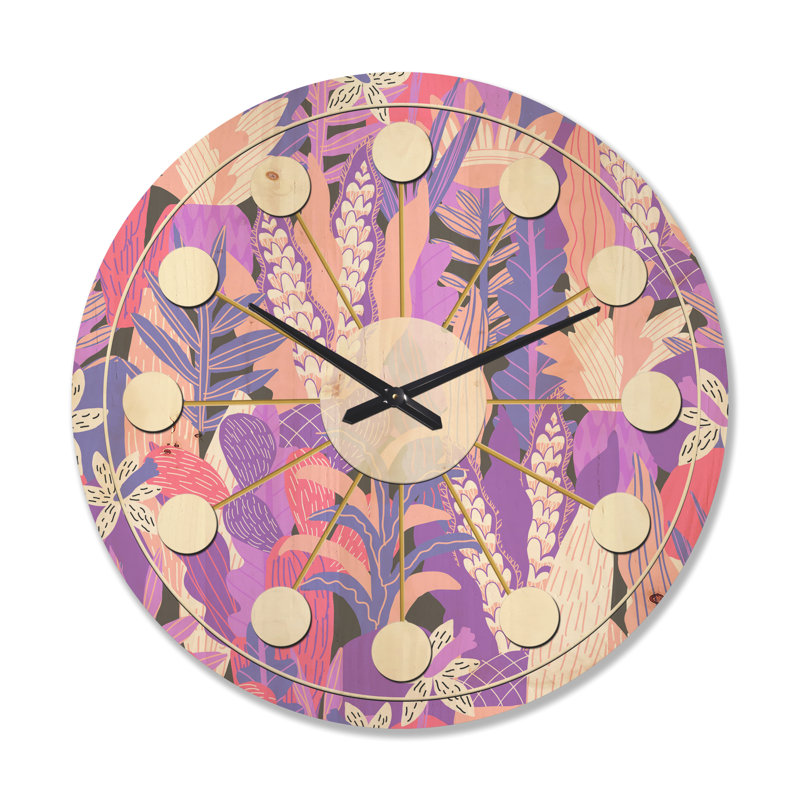 Horloge murale fantaisie en bois, Très grand