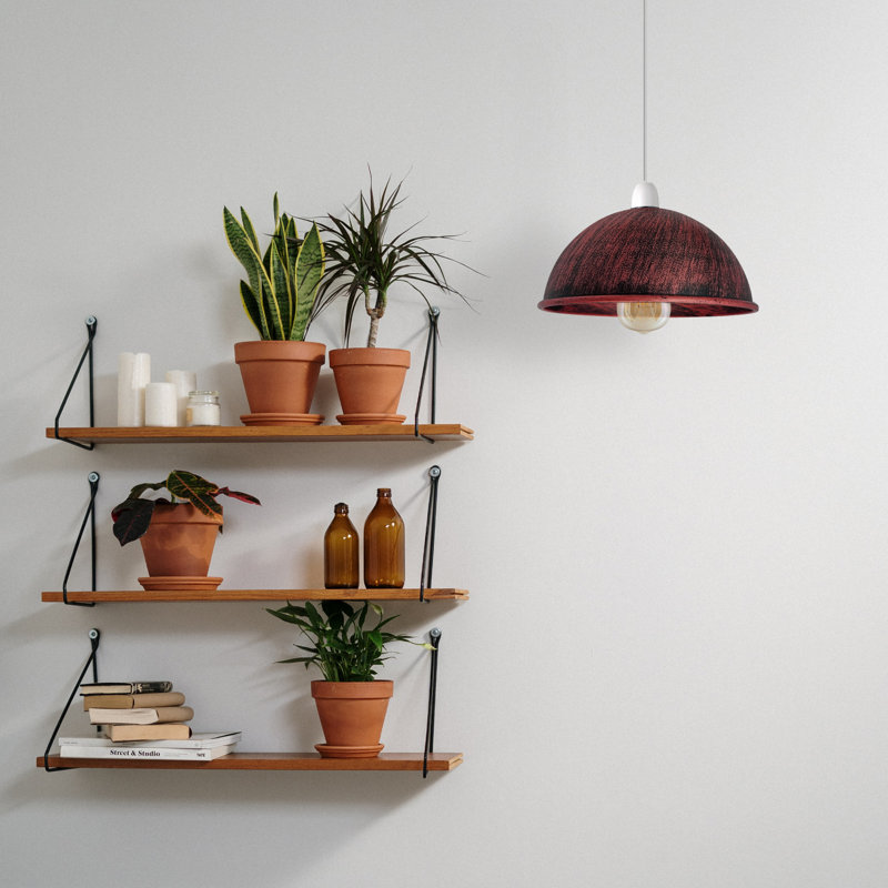 Ashantai 10cm H Metal Lamp Shade ( Uno ), Rustic Red