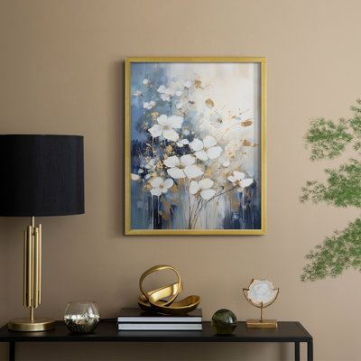FLORAL Series CECV III - Impression encadrée de qualité supérieure - Prêt à accrocher - Aucun clou requis