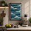 Ocean Waves Japandi - Wrapped Canvas-1198756722-1198756723