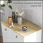 Buffet de comptoir en bois massif avec 2 tiroirs, portes et tablette réglable pour le rangement de la cuisine moderne et le bar à café