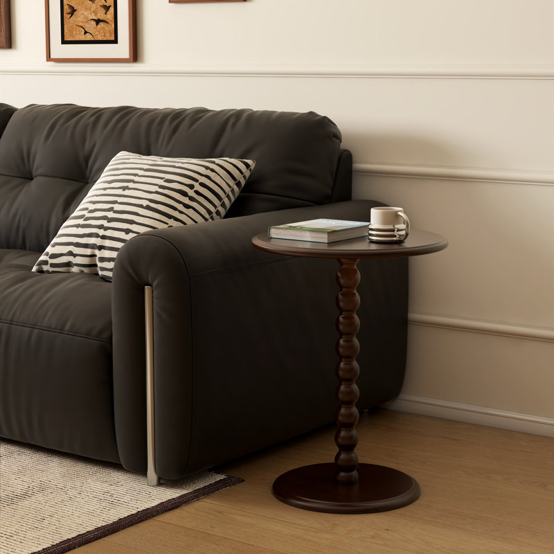Solid Wood Pedestal Single, Poplar w/ espresso finish