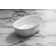 Lussari Standard Matte White Oval Vessel Bathroom Sink with Overflow