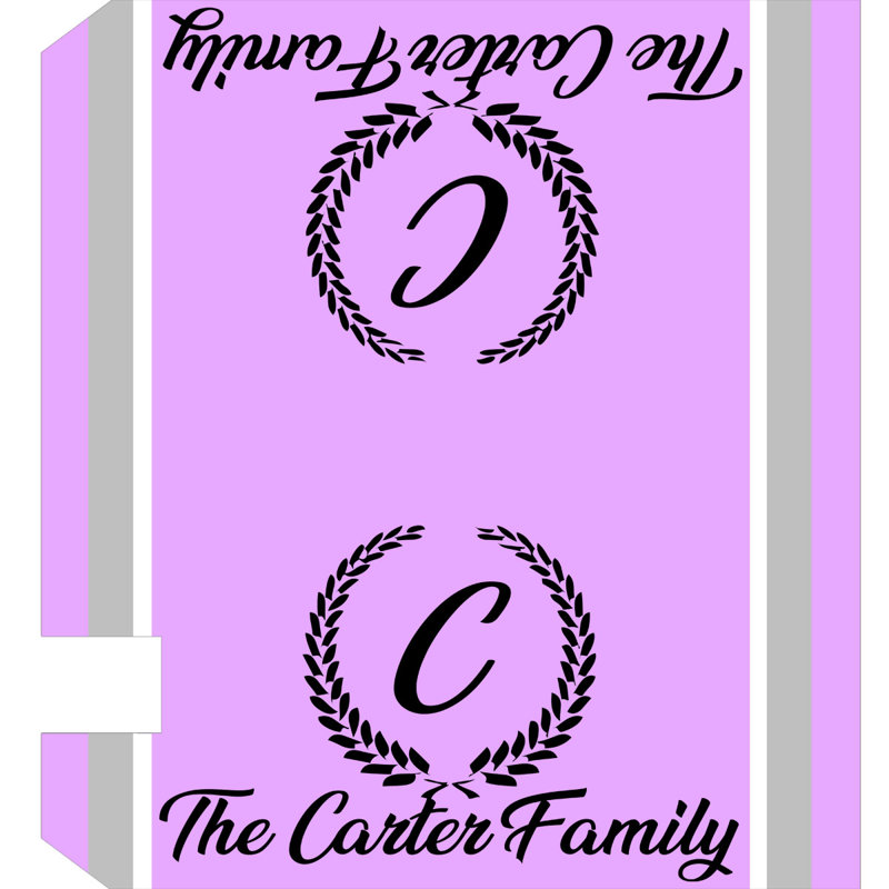 Housse de boîte aux lettres personnalisée monogramme, Mauve, Oui